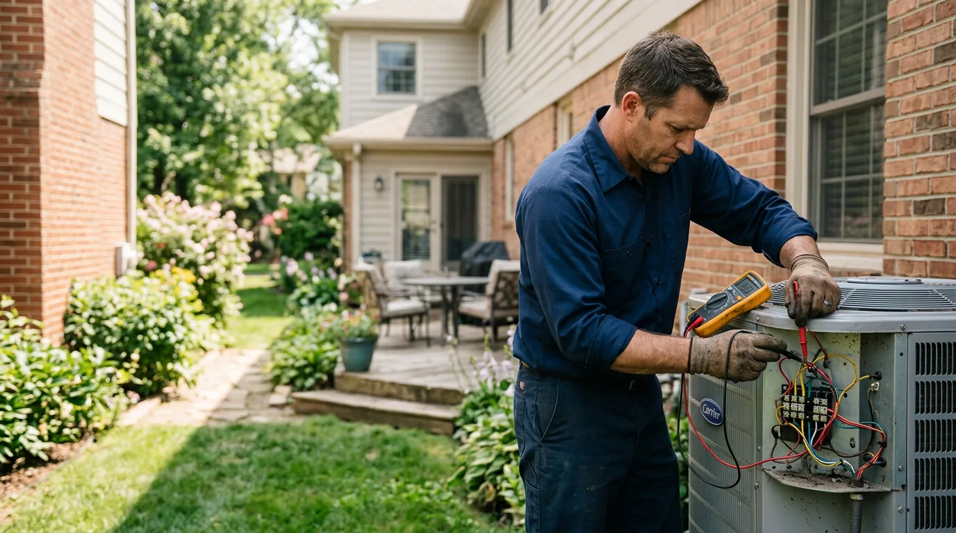 HVAC technician working near Weber City, VA